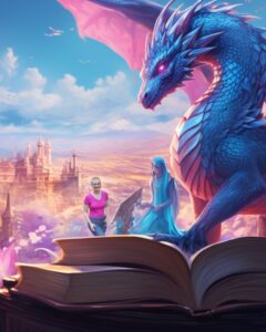 Picture of the author cropped into a dragon photo.